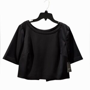 Trouvé Black Short Slewve Crop Top